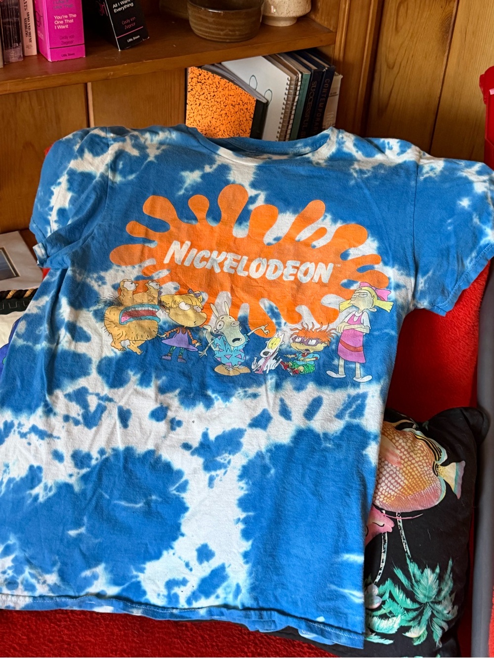 Nickelodeon Tie-Dye Tee in Blue & Orange Splash
